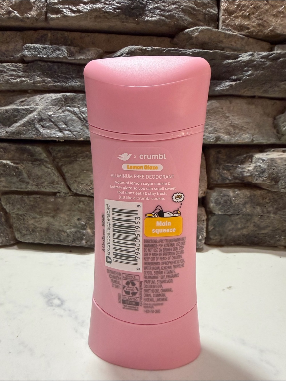 Dove x Crumbl Lemon Glaze 72H Deodorant - Pink Stick - Picture 2 of 3